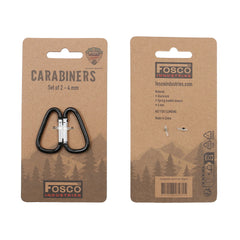 Set Carabiniere Karabijnhaken 4mm Negru - Organizează-ți Echipamentul Eficient