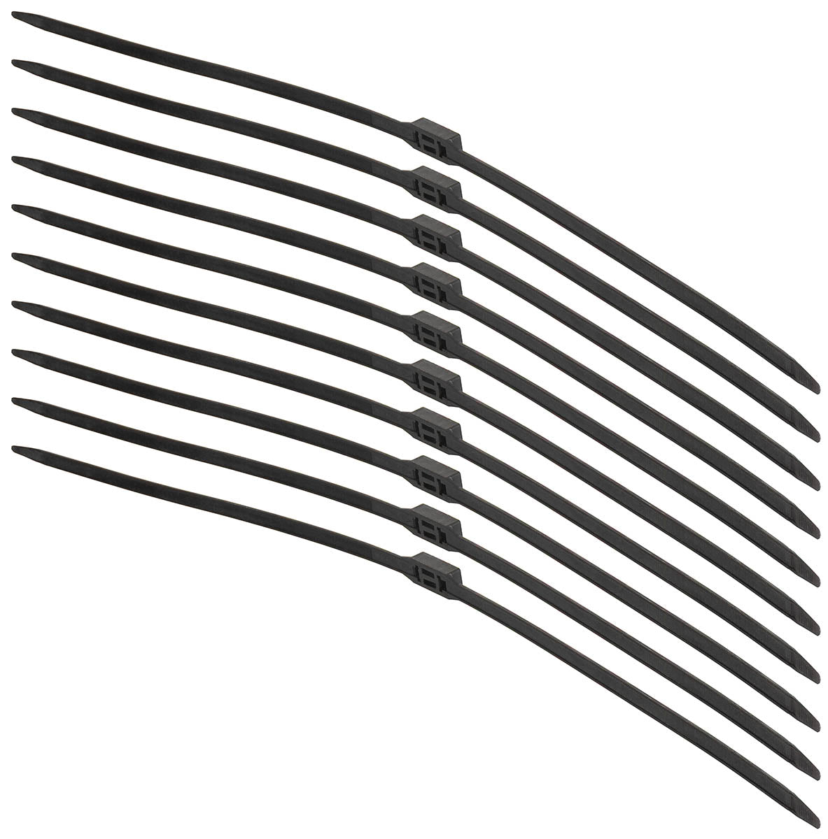 Set Cătușe Plastic Negru MFH - Nylon, 10 buc