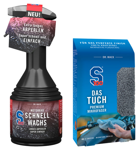 Set Ceară Rapidă S100 + Lavetă Microfibră - Protecție și Strălucire