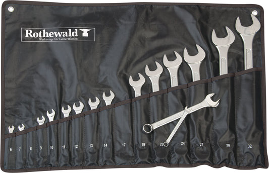 Set Chei Fixe și Inelare Rothewald - Crom-Vanadiu, 16 Piese