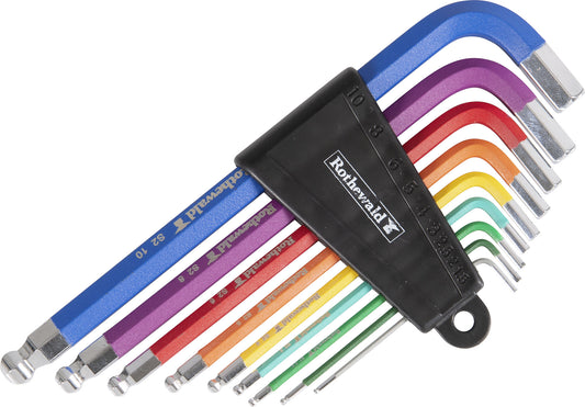Set Chei Imbus Colorate Rothewald - 9 Piese, Cap Sferic