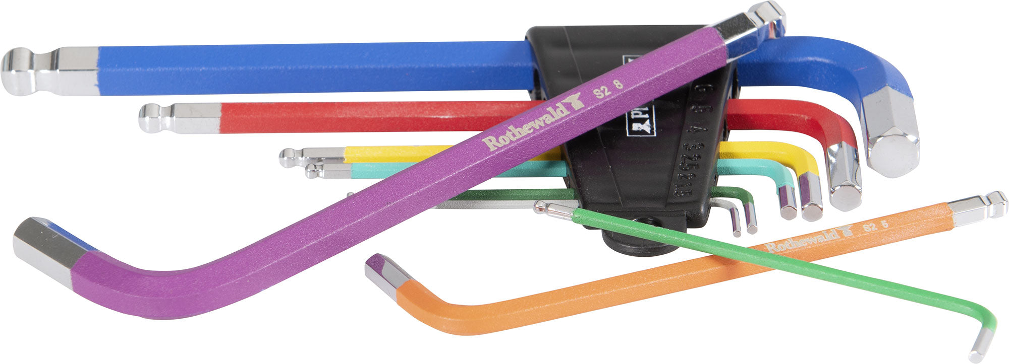 Set Chei Imbus Colorate Rothewald - 9 Piese, Cap Sferic