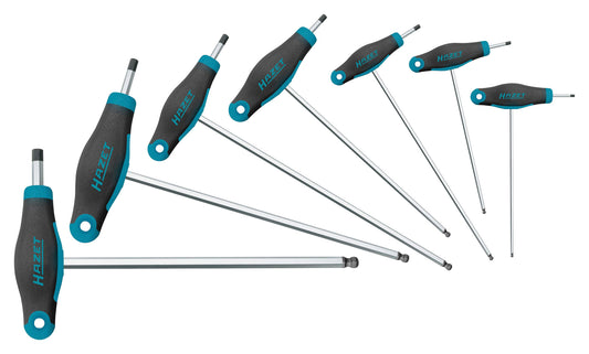 Set Chei Imbus cu Mâner T HAZET - 7 Piese, Ergonomic