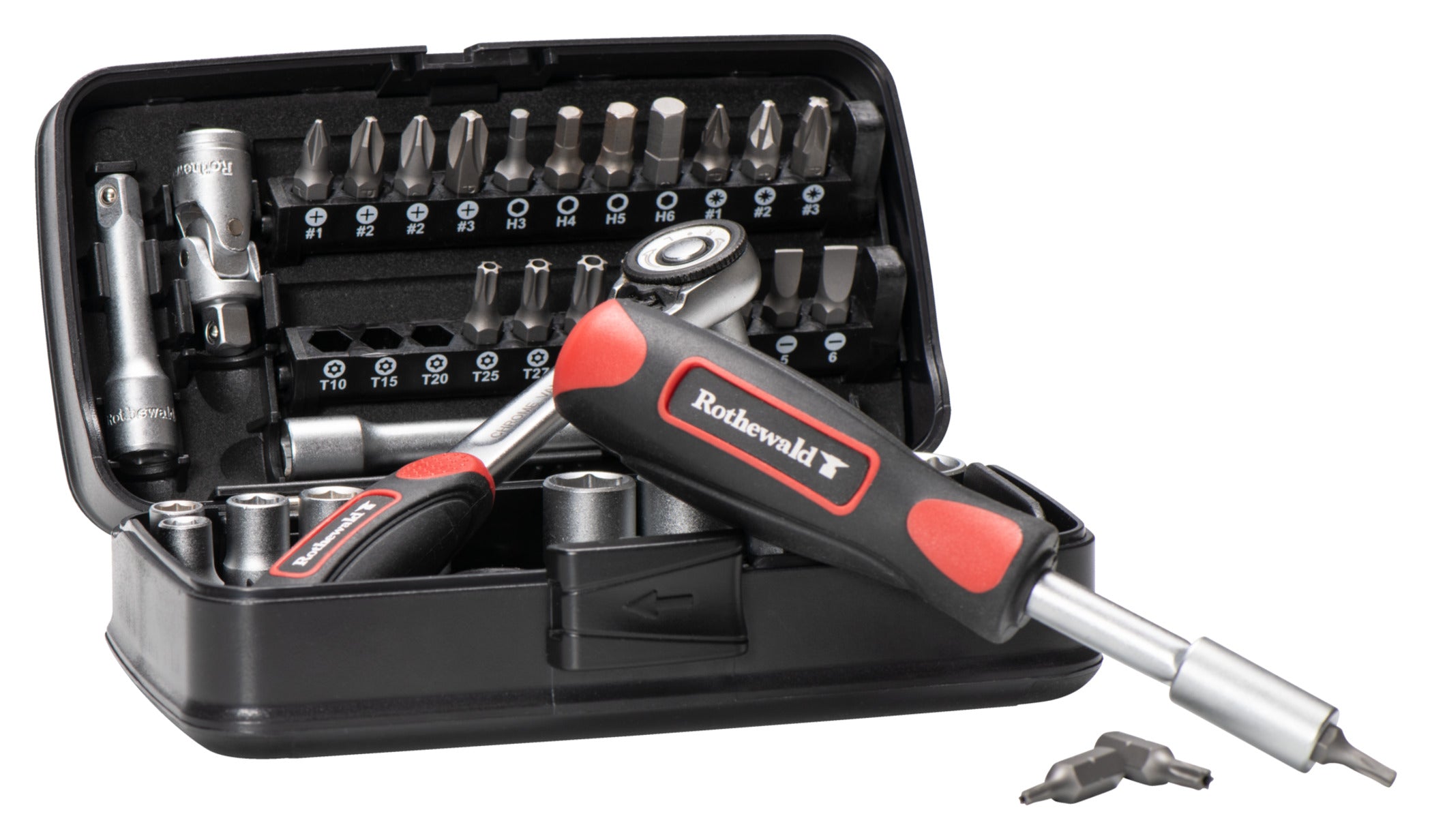 Set Chei Tubulare 38 piese Rothewald - Crom-Vanadiu, Compact