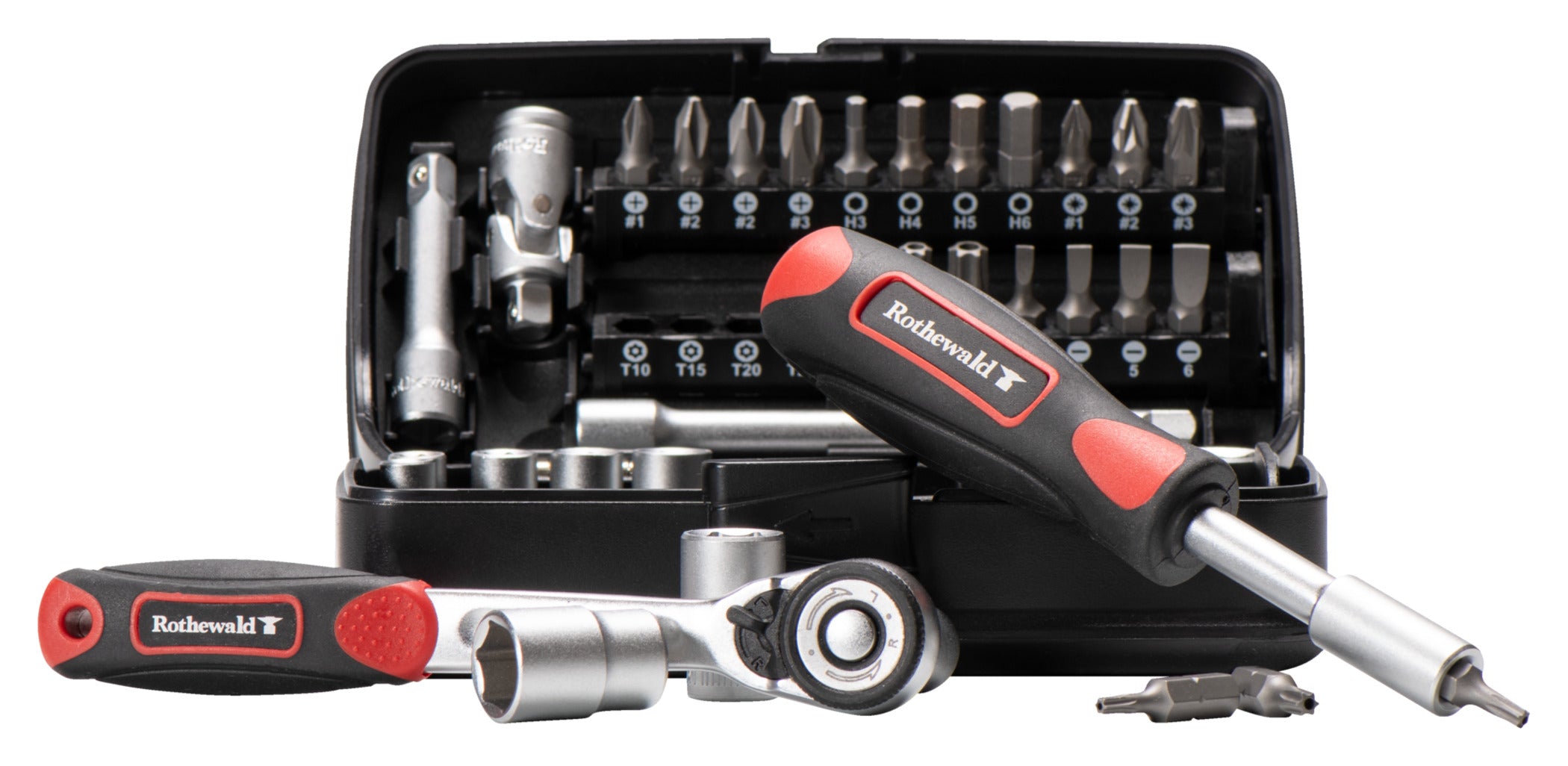 Set Chei Tubulare 38 piese Rothewald - Crom-Vanadiu, Compact
