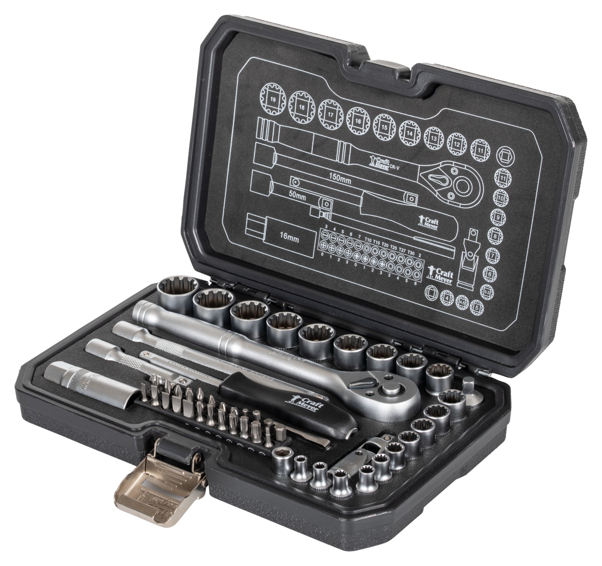 Set Chei Tubulare 52 piese Craft-Meyer - Metric & Inch