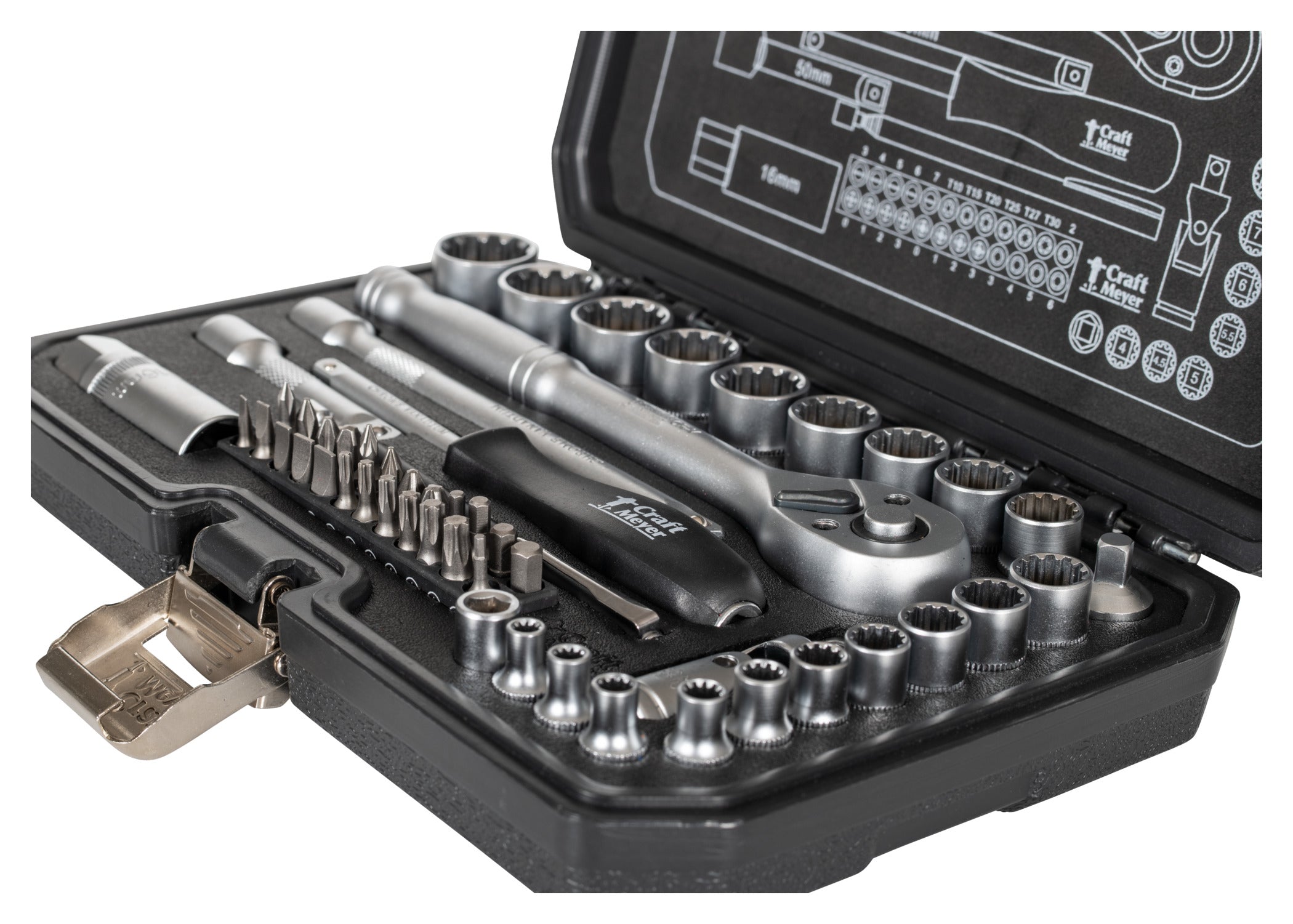 Set Chei Tubulare 52 piese Craft-Meyer - Metric & Inch