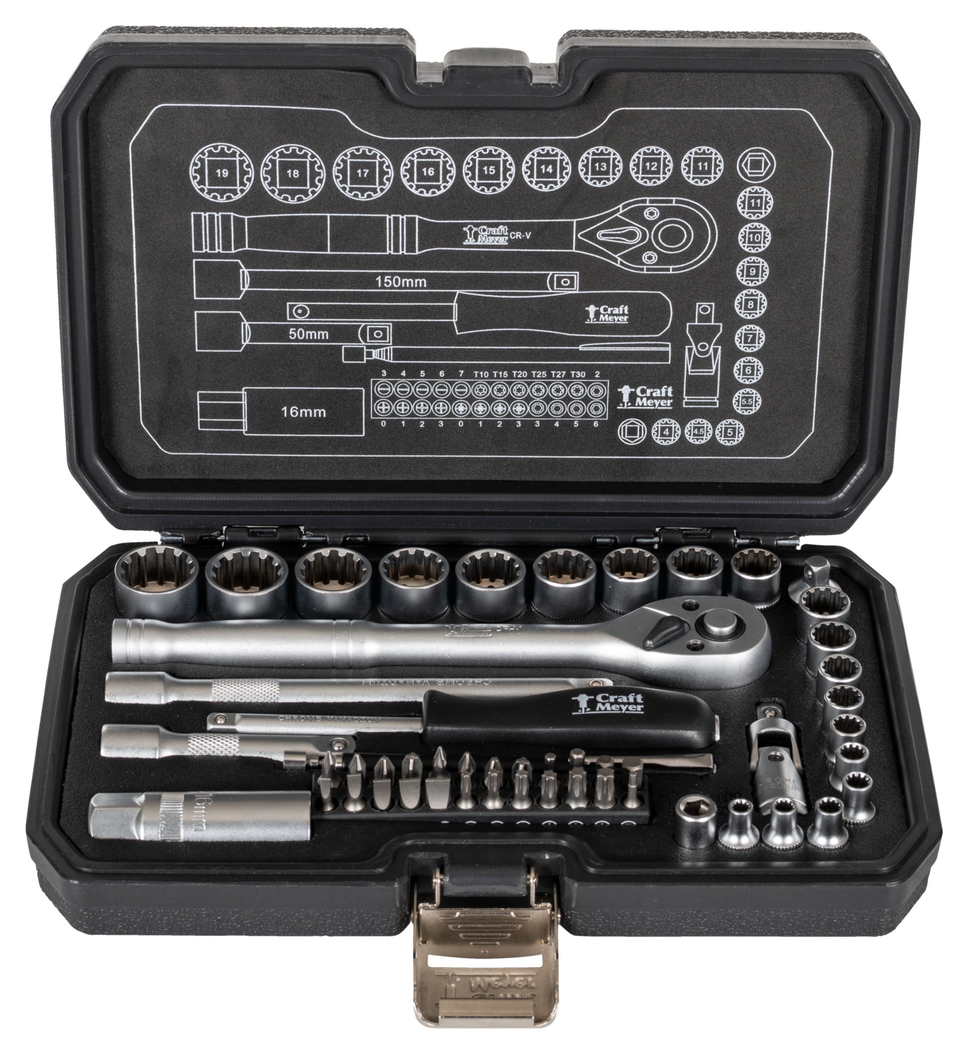 Set Chei Tubulare 52 piese Craft-Meyer - Metric & Inch