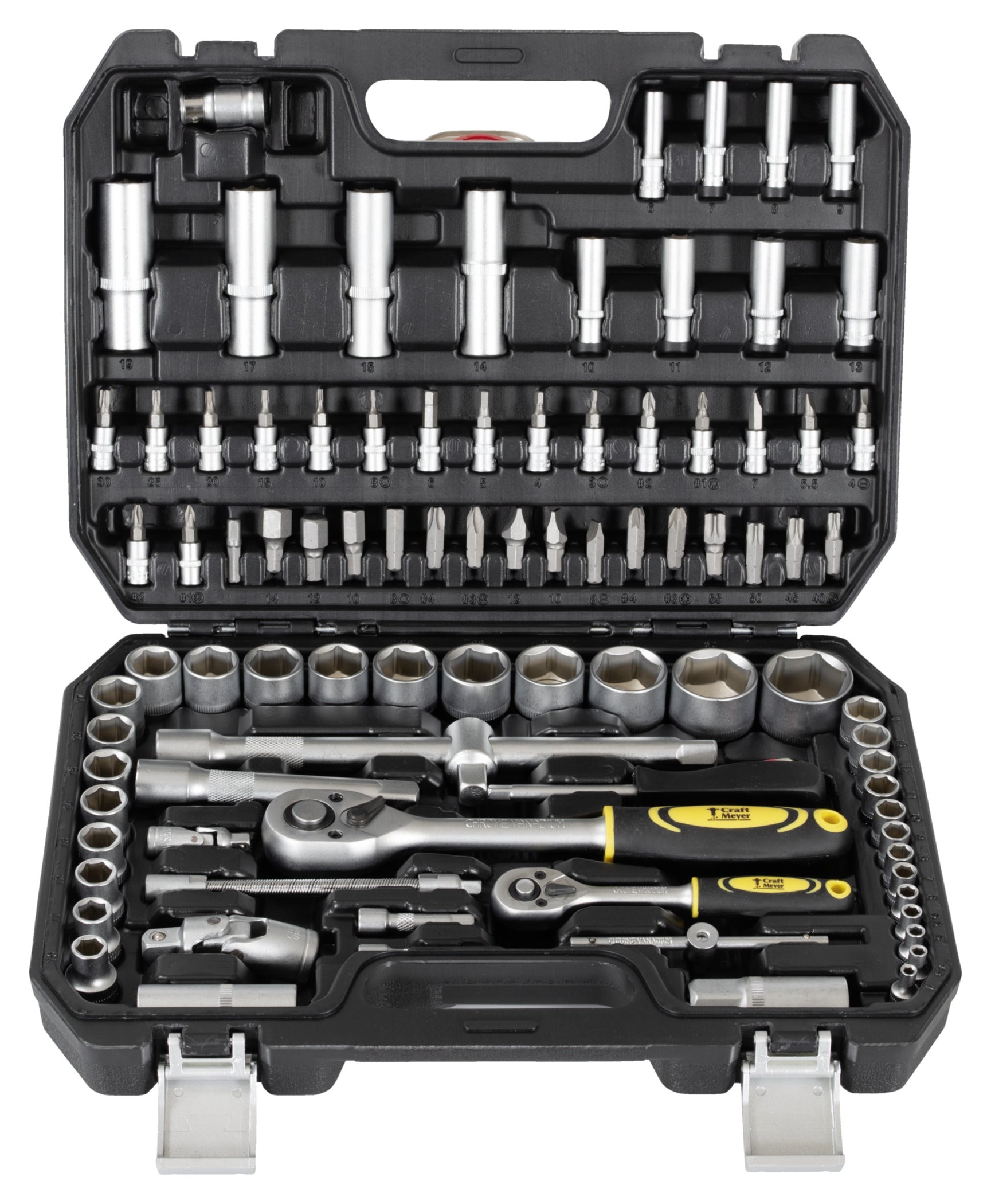 Set Chei Tubulare 94 piese Craft-Meyer - Crom-Vanadiu, Flanc-Grip