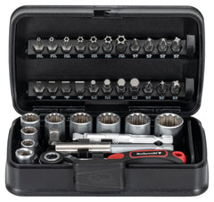 Set Chei Tubulare cu Biți 1/4" Rothewald - 35 Piese, Compact
