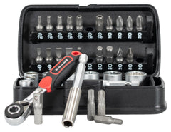 Set Chei Tubulare cu Biți 1/4" Rothewald - 35 Piese, Compact