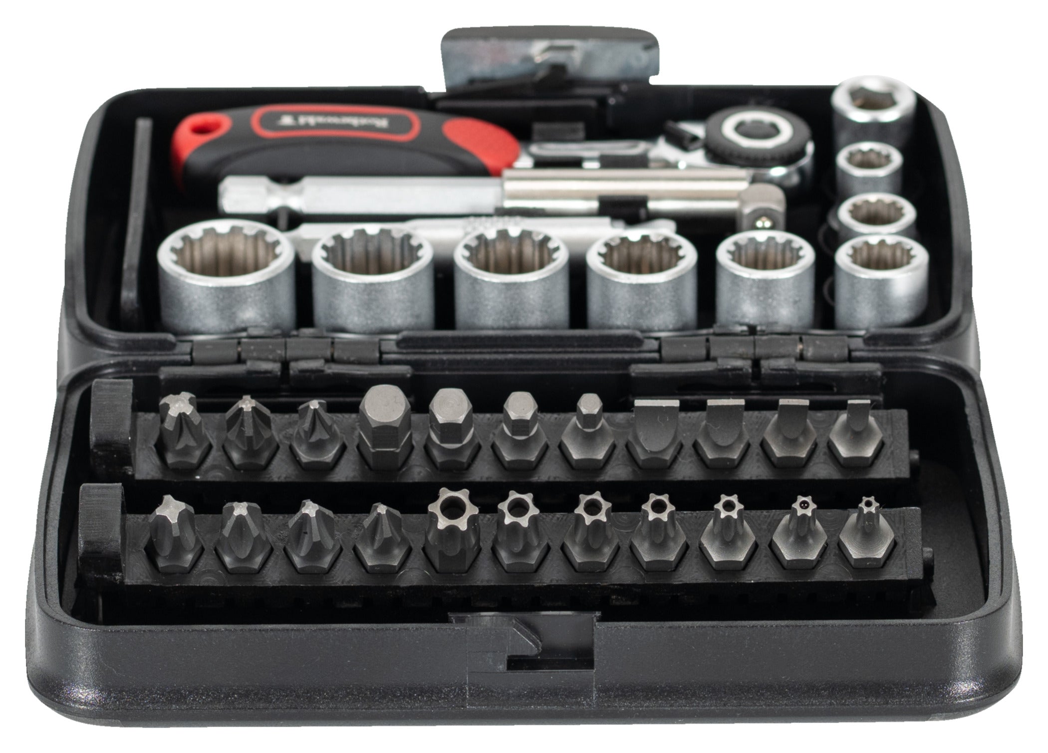 Set Chei Tubulare cu Biți 1/4" Rothewald - 35 Piese, Compact