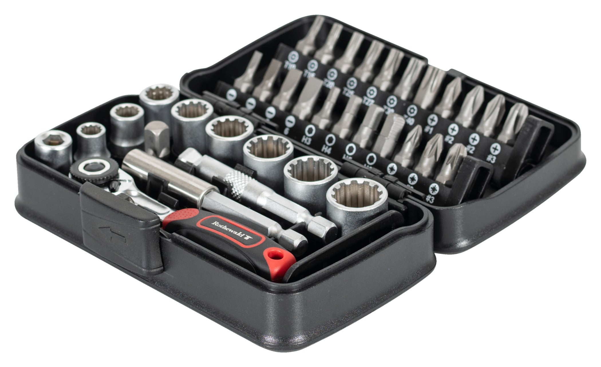 Set Chei Tubulare cu Biți 1/4" Rothewald - 35 Piese, Compact