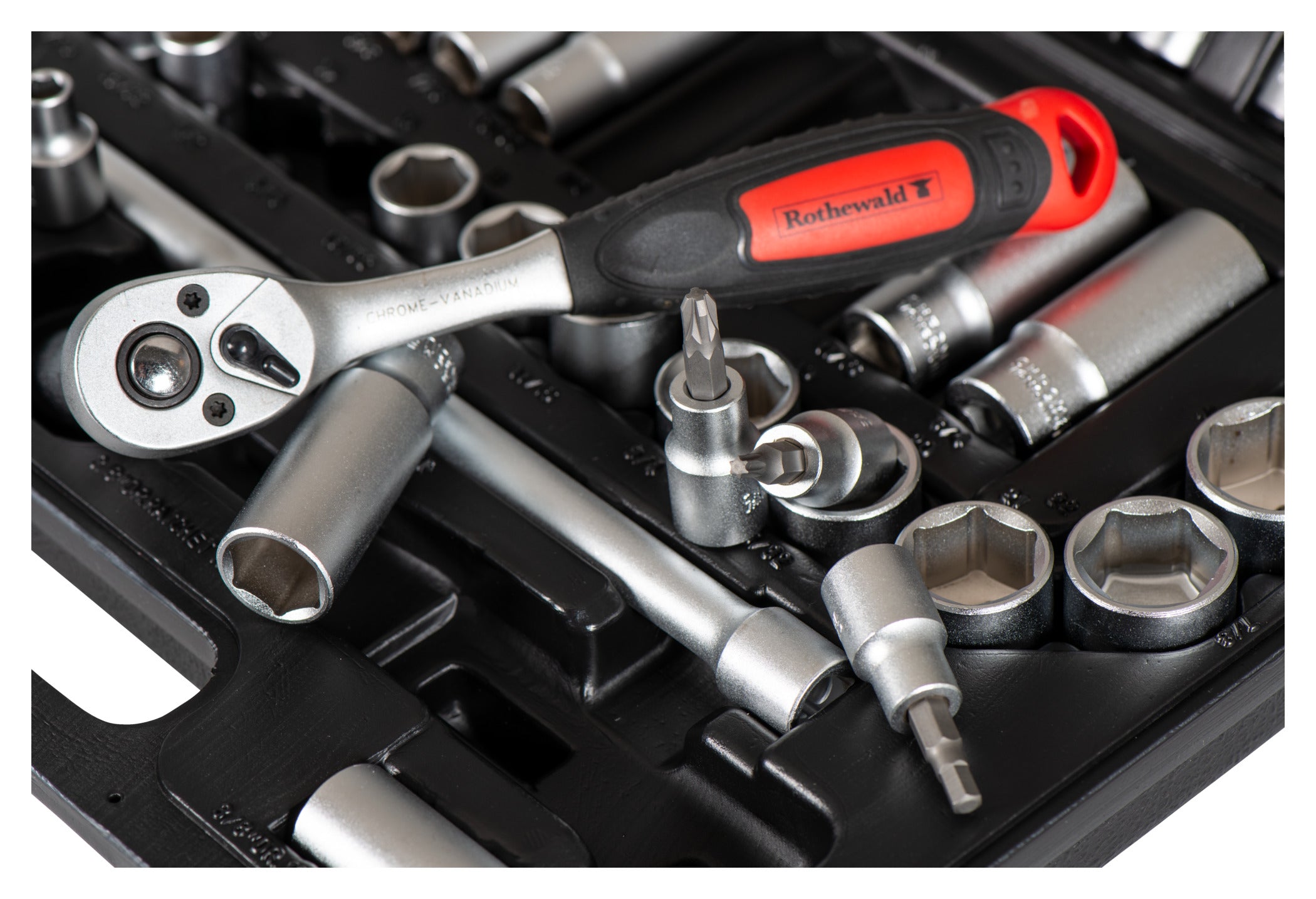 Set Chei Tubulare Profesionale Rothewald - Inch, 61 piese