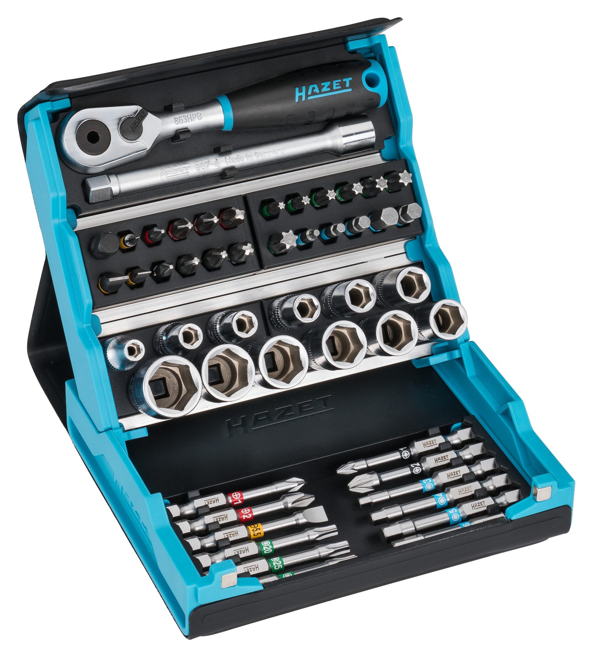 Set Chei Tubulare SmartCase HAZET - 50 piese, Compact