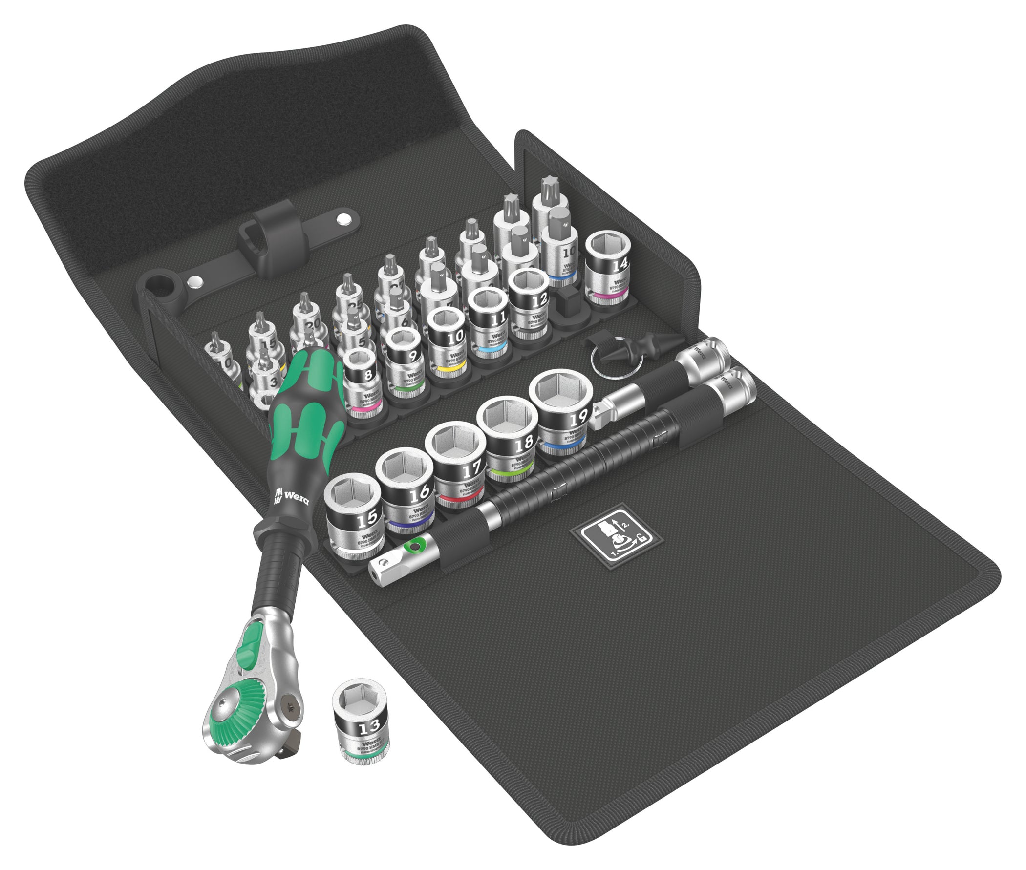 Set Chei Tubulare Wera Zyklop Speed 8100 SB All-in - 35 Piese