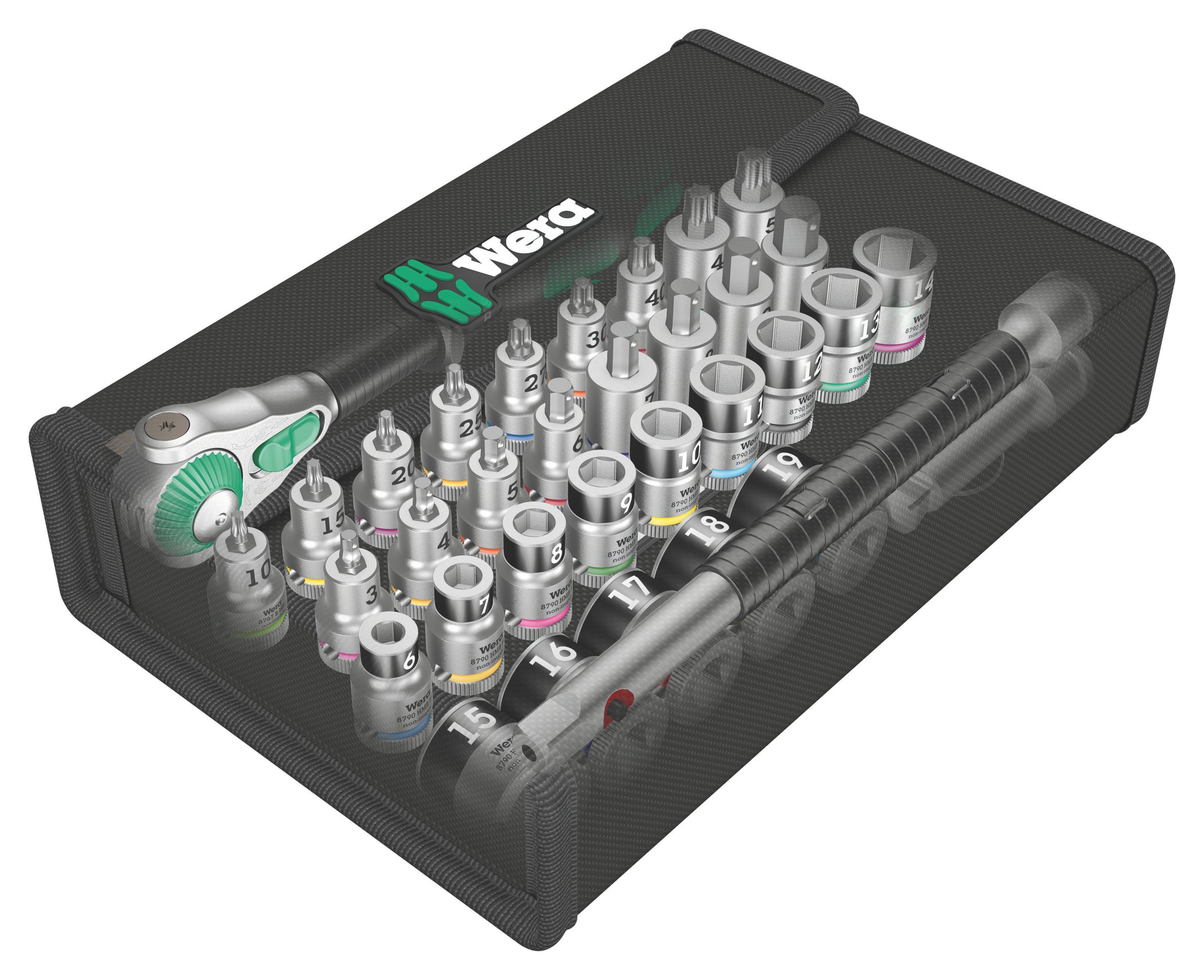Set Chei Tubulare Wera Zyklop Speed 8100 SB All-in - 35 Piese