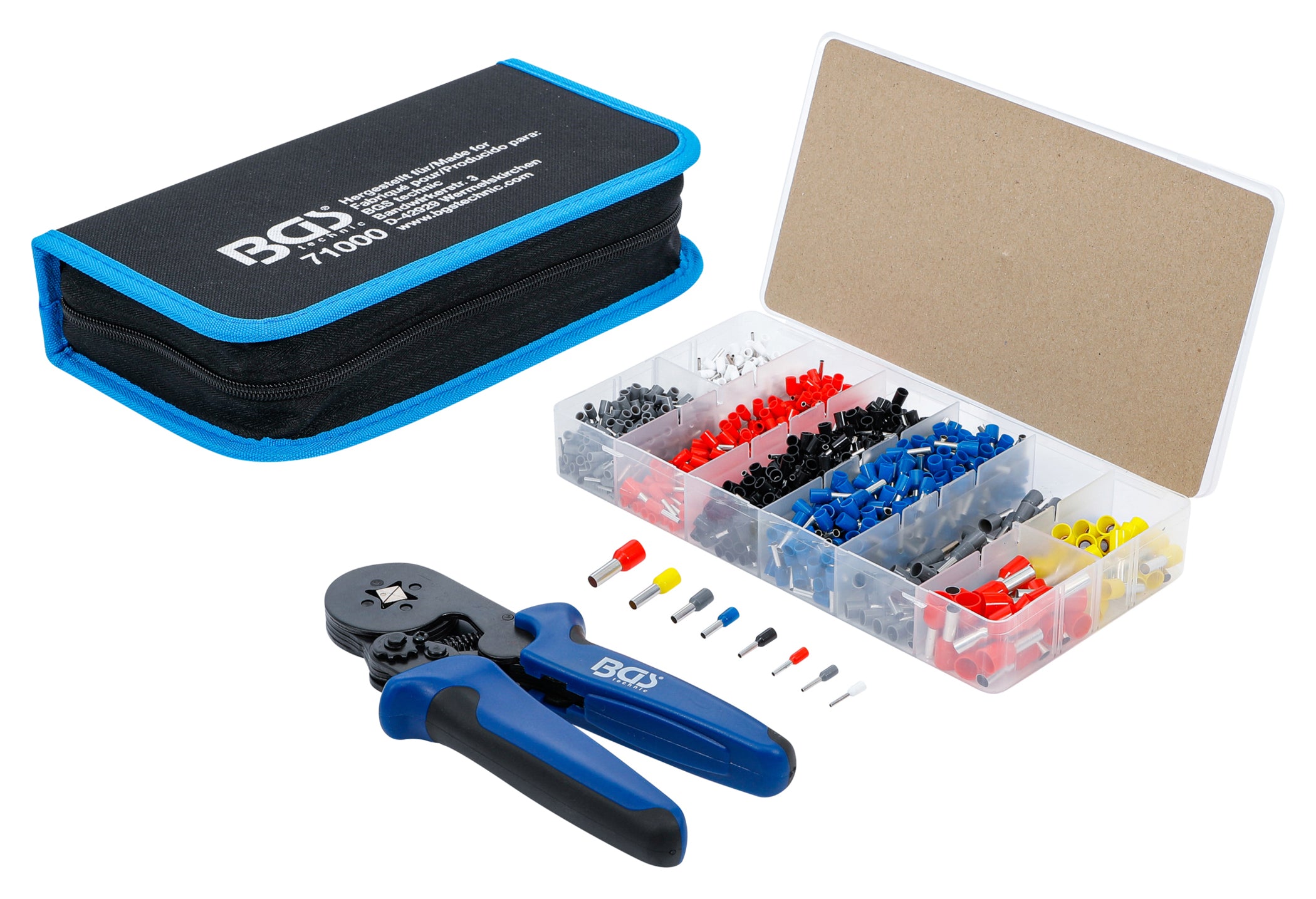 Set Clește Sertizat Aderendhülsen BGS Technic - 0.25-10 mm²