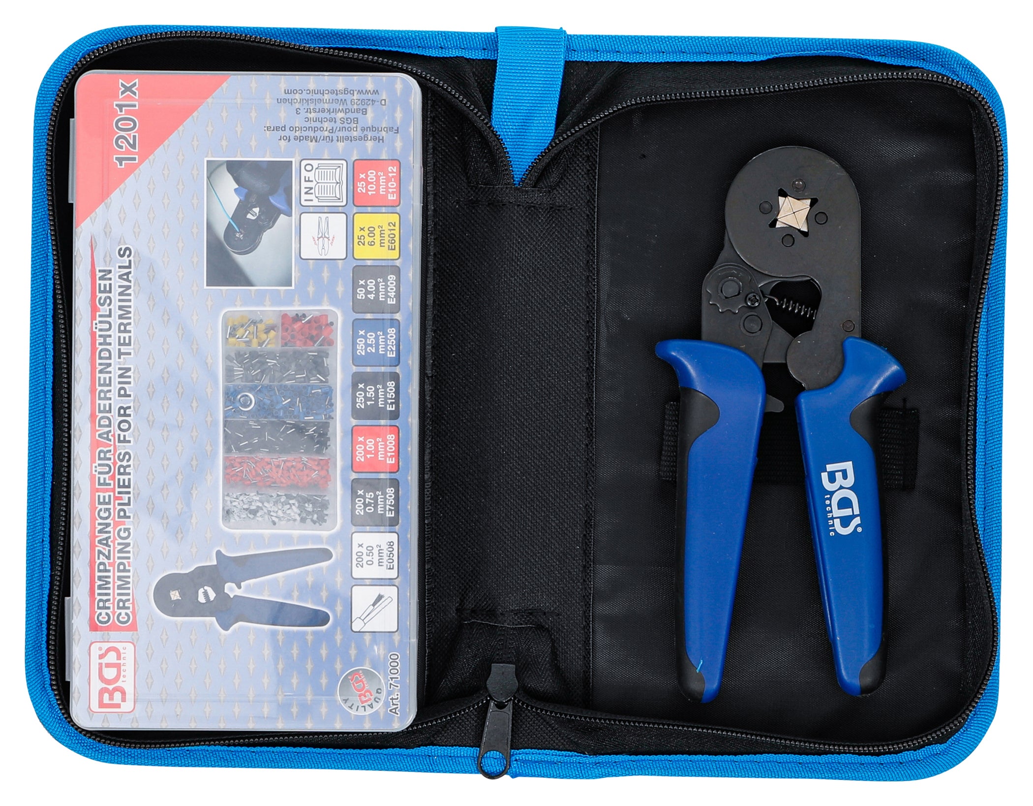 Set Clește Sertizat Aderendhülsen BGS Technic - 0.25-10 mm²