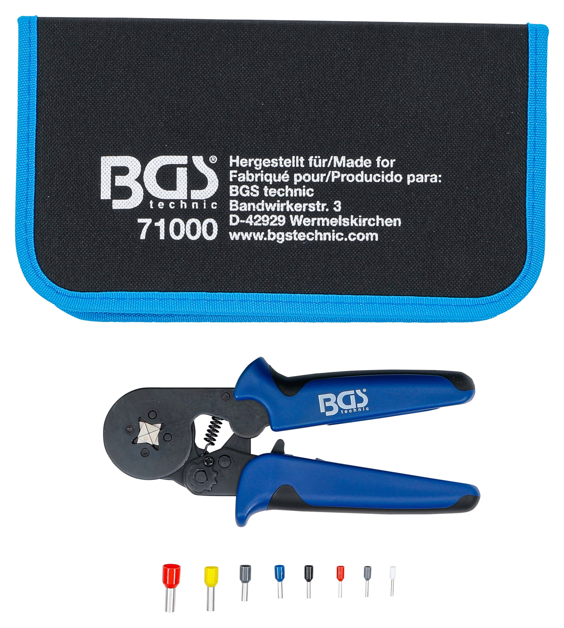 Set Clește Sertizat Aderendhülsen BGS Technic - 0.25-10 mm²