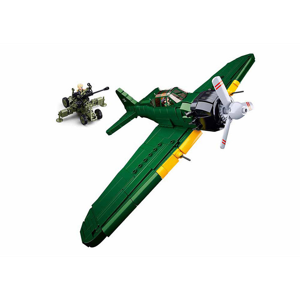 Set Construcție Aviație Sluban A6M Zero WWII - Recrează Legenda