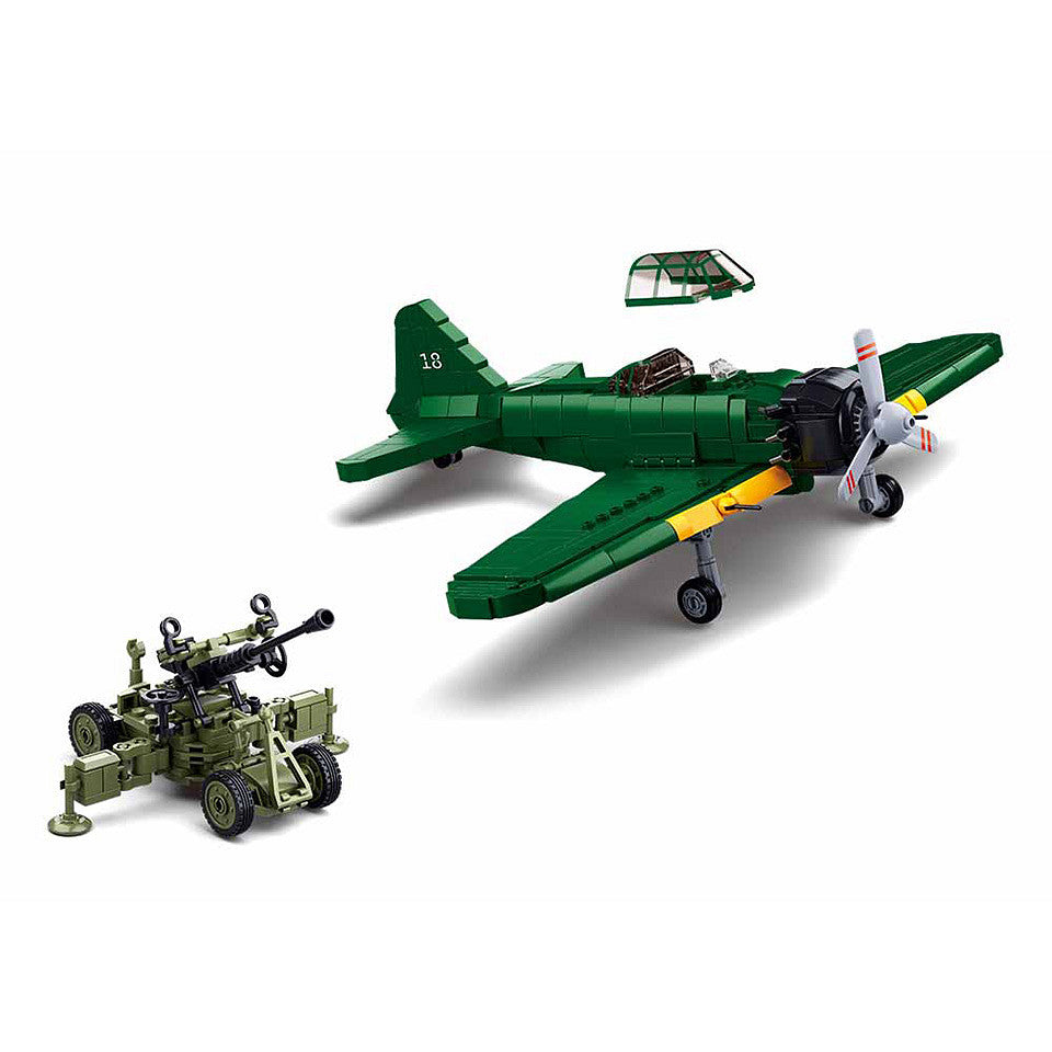 Set Construcție Aviație Sluban A6M Zero WWII - Recrează Legenda