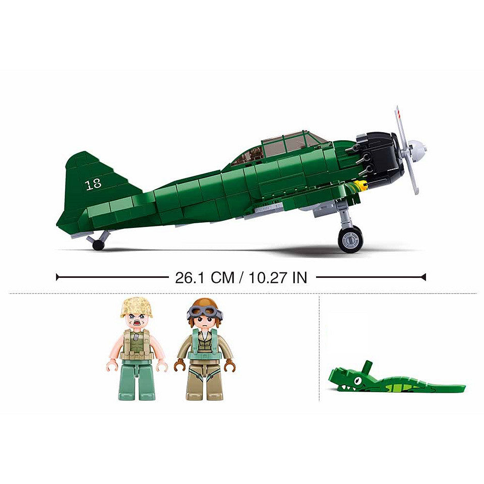 Set Construcție Aviație Sluban A6M Zero WWII - Recrează Legenda
