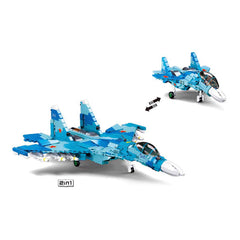 Set Constructie Avion Lupta Sluban blue jet fighter - Superioritate Aeriana