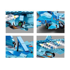 Set Constructie Avion Lupta Sluban blue jet fighter - Superioritate Aeriana