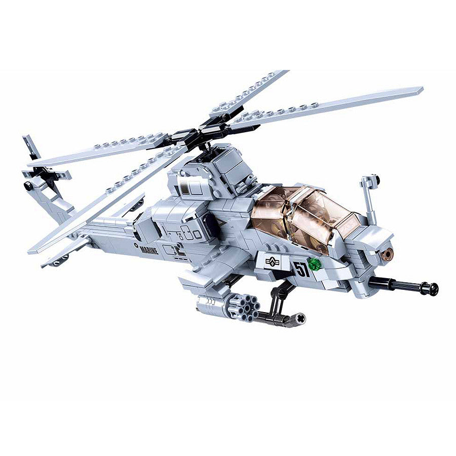 Set de Construcție Elicopter Sluban M38-B0838 – 482 Piese, 2 Minifigurine - poza 2
