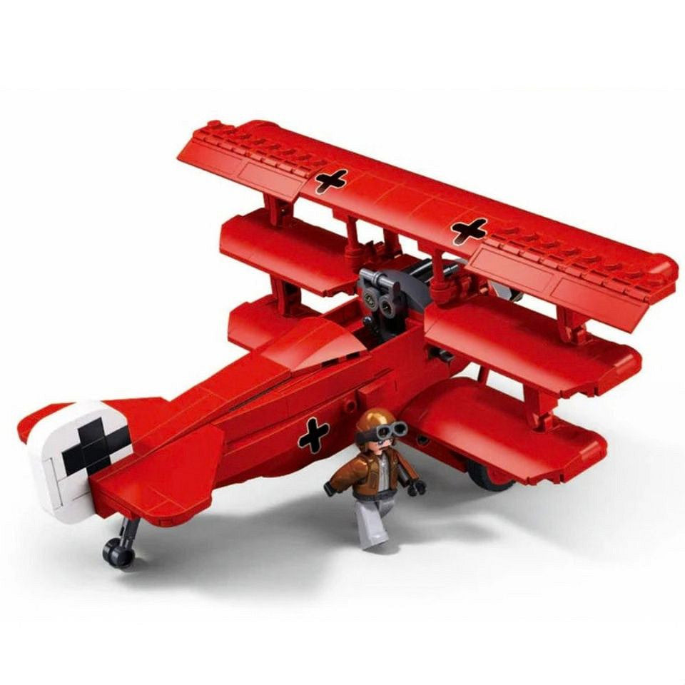 Set de Construcție Fokker DR-1S Sluban Roșu – 281 de Piese, Scară 1:35 - poza 3