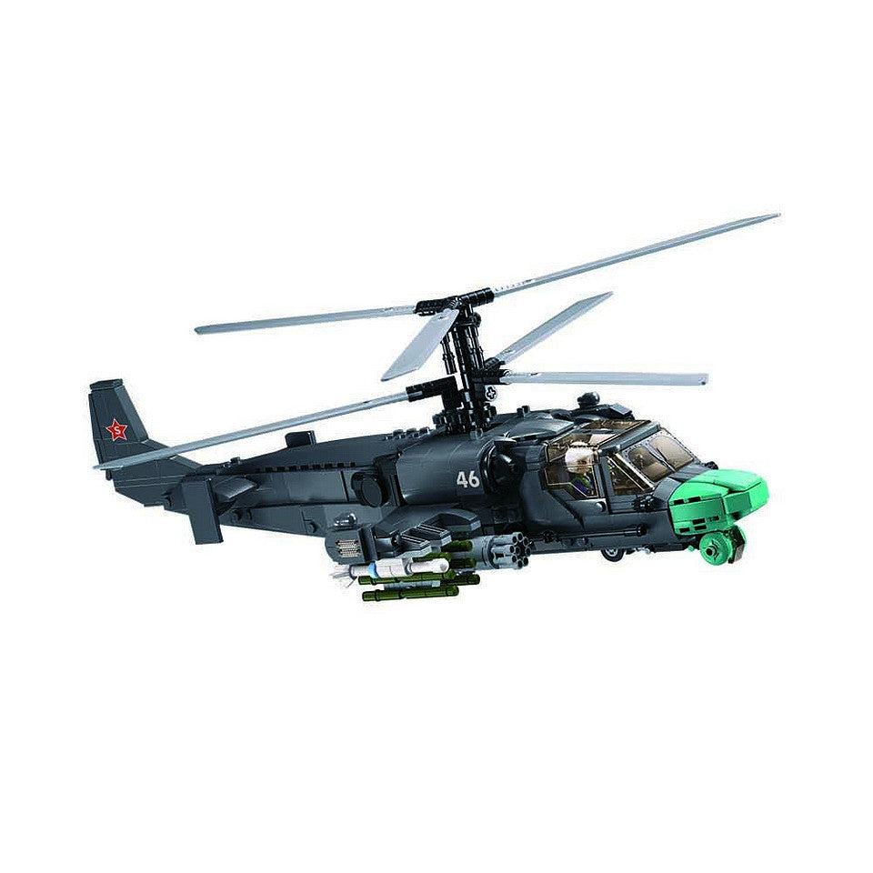 Set Construcție KA-52S Gunship M38-B1138 Sluban - Dominația Aeriană la Îndemâna Ta