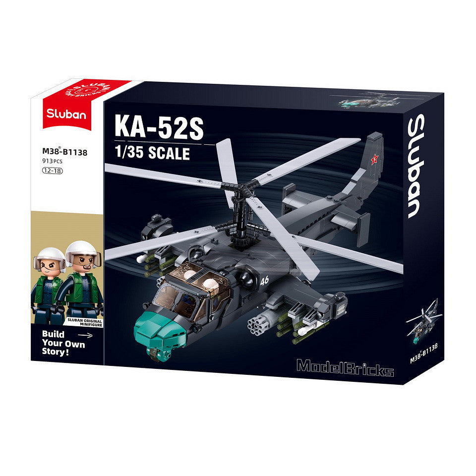 Set Construcție KA-52S Gunship M38-B1138 Sluban - Dominația Aeriană la Îndemâna Ta