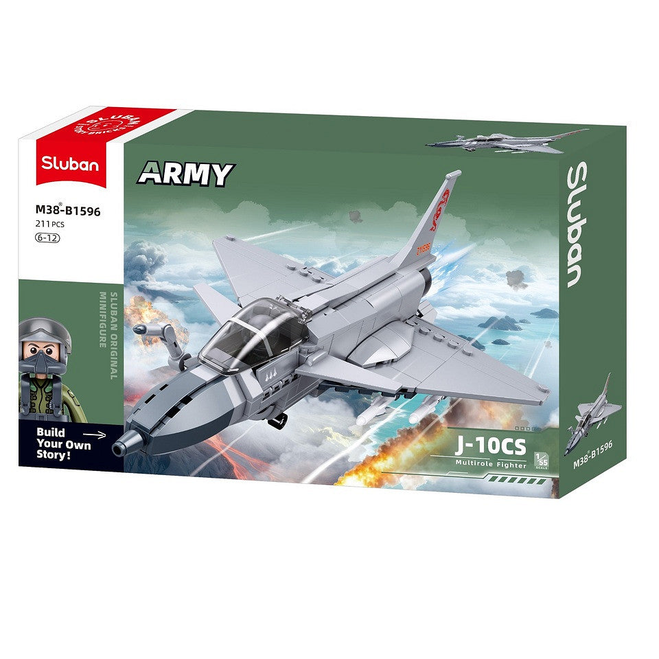 Set de Construcție Avion J-10CS Sluban Army – 211 Piese, Scară 1:55 - poza 1
