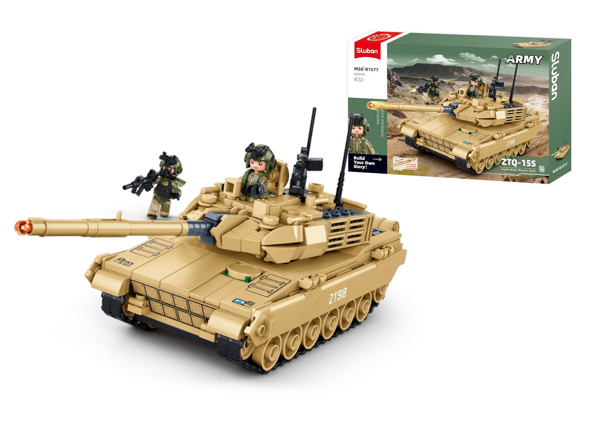 Set de Construcție Tanc Type 15 Lichte Sluban M38-B1577 – 411 Piese, Scară 1:45 - poza 4