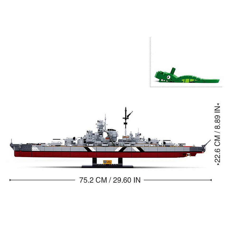 Set Construcție Sluban Bismarck Battleship 2 in 1 - Dominația Navală la Degetele Tale