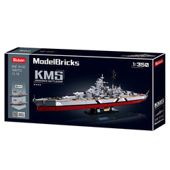 Set Construcție Sluban Bismarck Battleship 2 in 1 - Dominația Navală la Degetele Tale