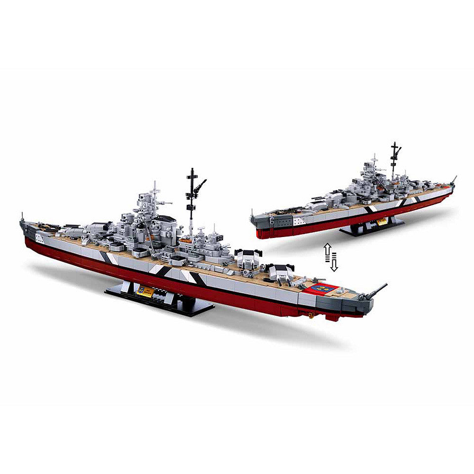 Set Construcție Sluban Bismarck Battleship 2 in 1 - Dominația Navală la Degetele Tale