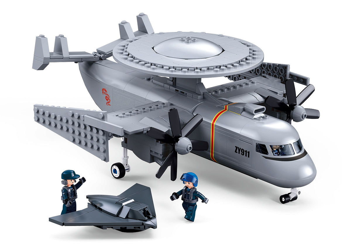 Set de Construcție Avion KJ-600 AEW Sluban – Scară 1:55, Elice Rotative - poza 2