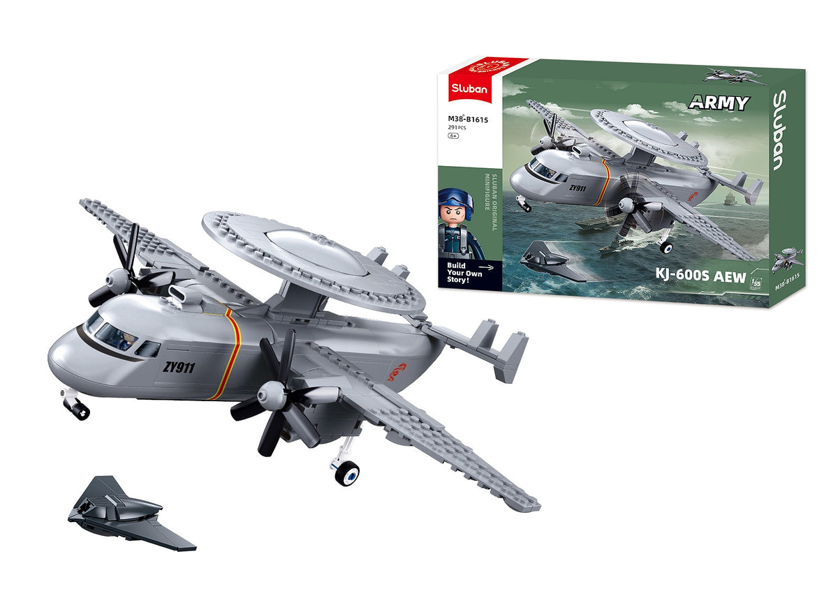 Set de Construcție Avion KJ-600 AEW Sluban – Scară 1:55, Elice Rotative - poza 5