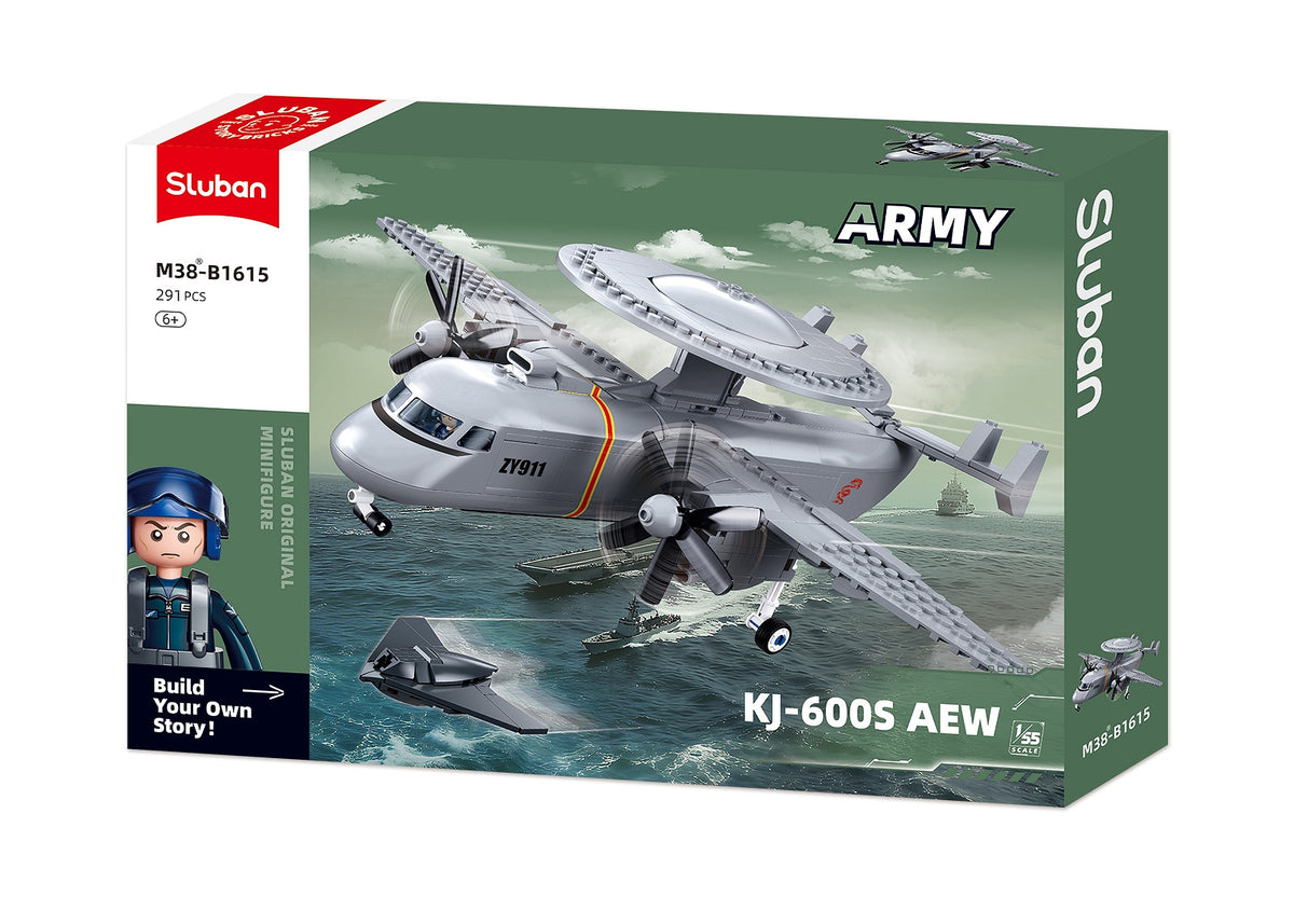 Set de Construcție Avion KJ-600 AEW Sluban – Scară 1:55, Elice Rotative - poza 7