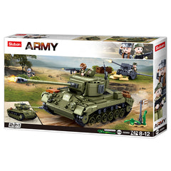 Set Construcție Sluban M38-B0860 Tanc Mediu Aliat - Revive Bătălii WWII