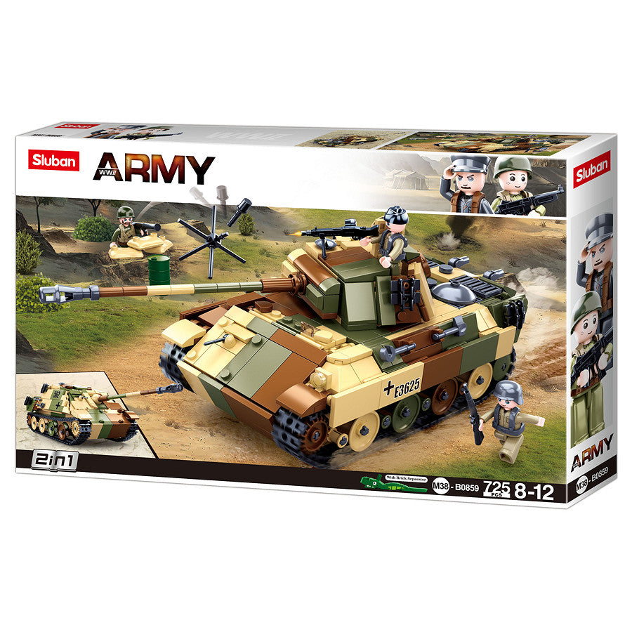 Set Construcție Sluban Medium German Tank - Revivește Forța WWII