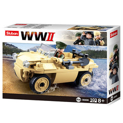 Set Construcție Sluban WWII German Amphibious Vehicle - Recreează Istoria