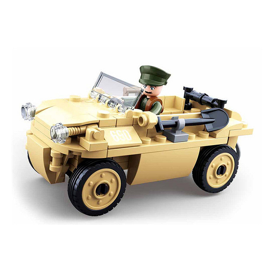 Set Construcție Sluban WWII German Amphibious Vehicle - Recreează Istoria