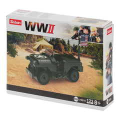 Set Construcție Sluban WWII Jeep US Army M38-70210 - Replică Istorică Fidelă