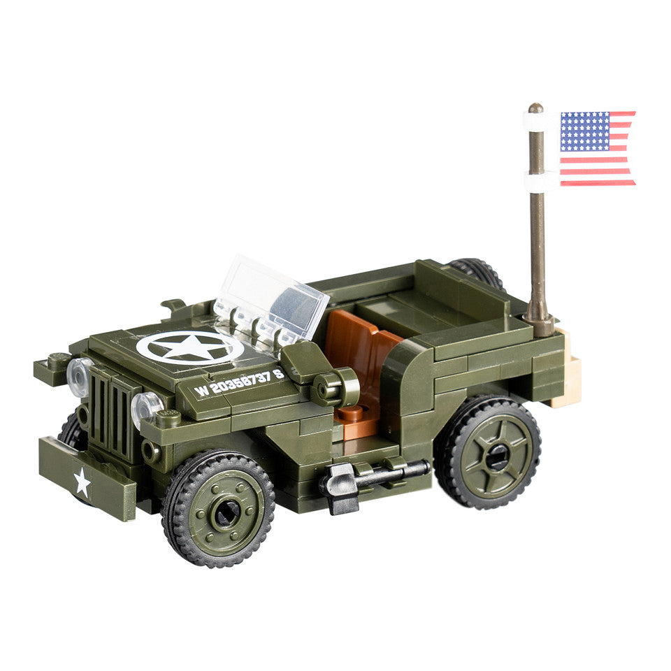 Set Construcție Sluban WWII Jeep US Army M38-70210 - Replică Istorică Fidelă