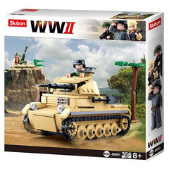 Set Construcție Sluban WWII Tanc German M38-B0691 - Realism Istoric