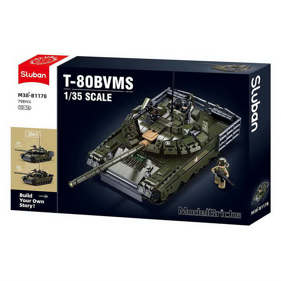 Set Construcție T-80 Tank M-38 B1178 Sluban - Asamblează Puterea Blindată