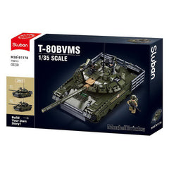 Set Construcție T-80 Tank M-38 B1178 Sluban - Asamblează Puterea Blindată